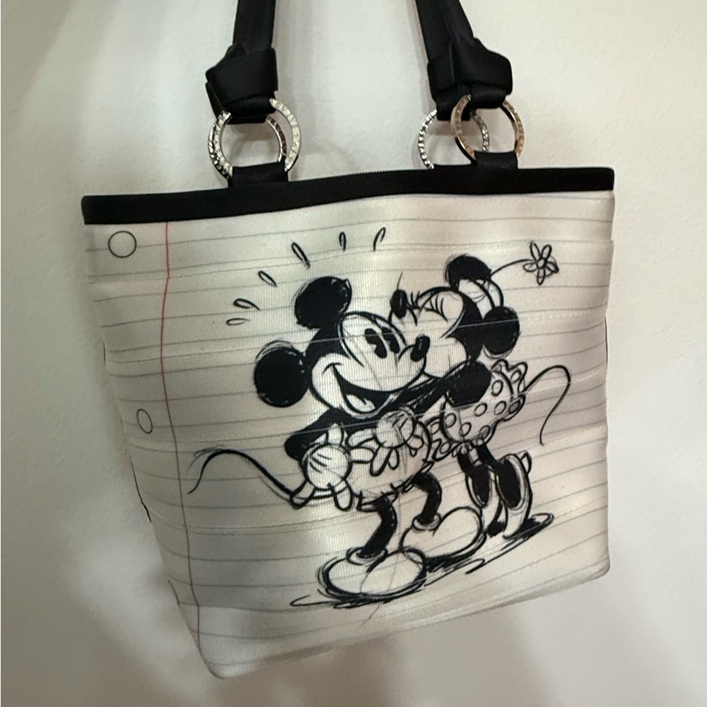 Harveys Disney Mickey and Minnie in Love Notebook Paper CRT Carriage Ring Tote